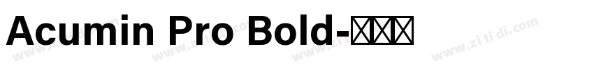 Acumin Pro Bold字体转换